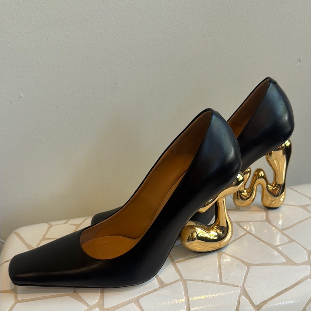 JW Anderson Black and Gold Women's Heels pumps - brand new!!